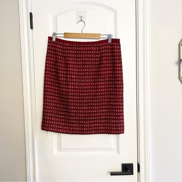 Tory Burch Red Patterned Skirt - Picture 4 of 10